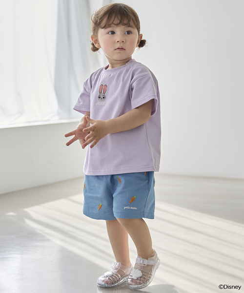petit main（プティマイン）の「【ズートピア】刺しゅうハーフパンツ（その他パンツ・キッズ・ブラウン/サックスブルー/ブルー・120cm/110cm/90cm/100cm/130cm）」の2枚目の写真
