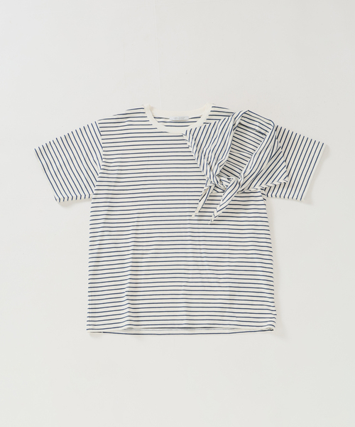 JOURNAL STANDARD(ジャーナルスタンダード)の「ハッピー ボーダー Tシャツ + スカーフ (2点セット)(Tシャツ/カットソー・メンズ・ホワイト/ブラック/ネイビー/ブルー系その他・MEDIUM/LARGE)」の2枚目の写真
