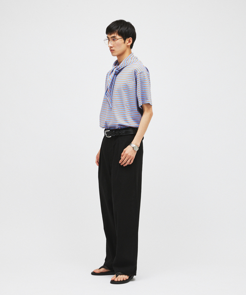 JOURNAL STANDARD(ジャーナルスタンダード)の「ハッピー ボーダー Tシャツ + スカーフ (2点セット)(Tシャツ/カットソー・メンズ・ホワイト/ブラック/ネイビー/ブルー系その他・MEDIUM/LARGE)」の21枚目の写真