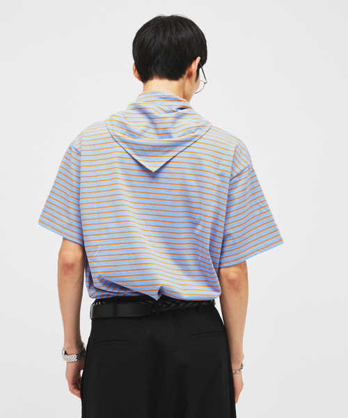 JOURNAL STANDARD(ジャーナルスタンダード)の「ハッピー ボーダー Tシャツ + スカーフ (2点セット)(Tシャツ/カットソー・メンズ・ホワイト/ブラック/ネイビー/ブルー系その他・MEDIUM/LARGE)」の18枚目の写真