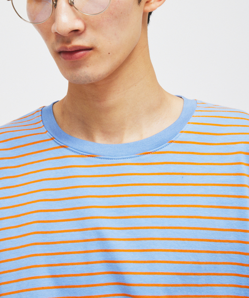 JOURNAL STANDARD(ジャーナルスタンダード)の「ハッピー ボーダー Tシャツ + スカーフ (2点セット)(Tシャツ/カットソー・メンズ・ホワイト/ブラック/ネイビー/ブルー系その他・MEDIUM/LARGE)」の17枚目の写真