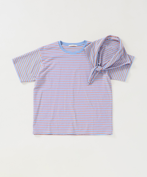 JOURNAL STANDARD(ジャーナルスタンダード)の「ハッピー ボーダー Tシャツ + スカーフ (2点セット)(Tシャツ/カットソー・メンズ・ホワイト/ブラック/ネイビー/ブルー系その他・MEDIUM/LARGE)」の6枚目の写真