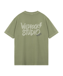 ライトニングハーフトーンピグメントオーバーサイズ半袖Tシャツ