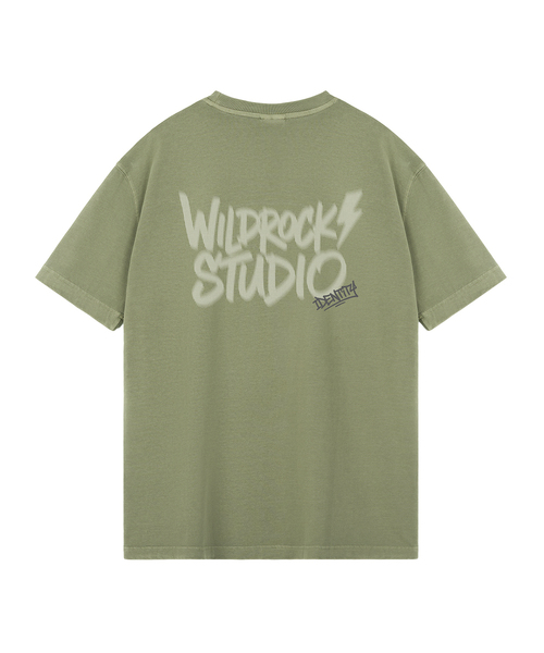 WILDROCK(ワイルドロック)の「ライトニングハーフトーンピグメントオーバーサイズ半袖Tシャツ(Tシャツ/カットソー・メンズ・ライトグレー/ピンク/カーキ/ブルー/ライトパープル/チャコール・SMALL/MEDIUM/LARGE)」の4枚目の写真