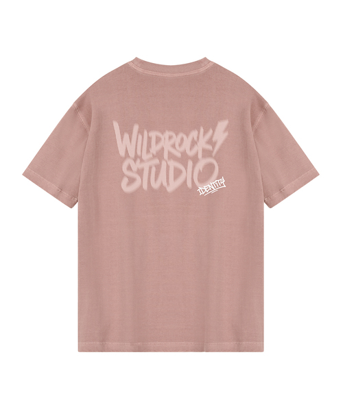 WILDROCK(ワイルドロック)の「ライトニングハーフトーンピグメントオーバーサイズ半袖Tシャツ(Tシャツ/カットソー・メンズ・ライトグレー/ピンク/カーキ/ブルー/ライトパープル/チャコール・SMALL/MEDIUM/LARGE)」の1枚目の写真