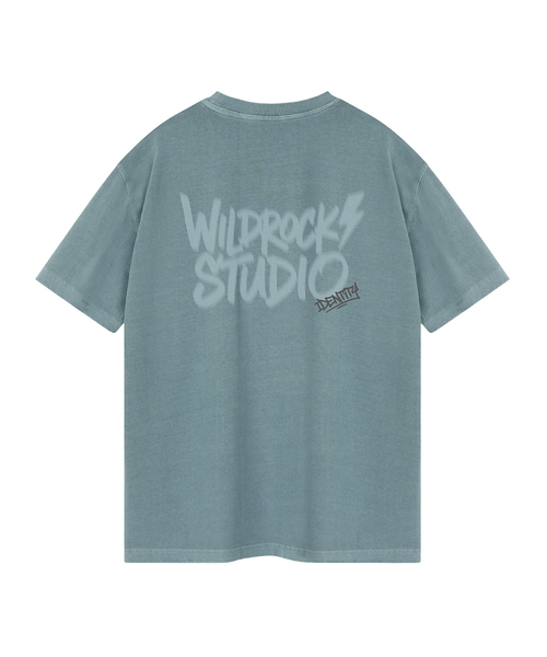 WILDROCK(ワイルドロック)の「ライトニングハーフトーンピグメントオーバーサイズ半袖Tシャツ(Tシャツ/カットソー・メンズ・ライトグレー/ピンク/カーキ/ブルー/ライトパープル/チャコール・SMALL/MEDIUM/LARGE)」の5枚目の写真