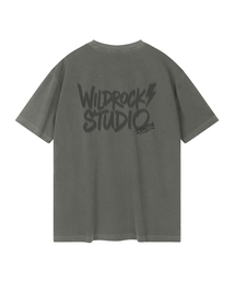 ライトニングハーフトーンピグメントオーバーサイズ半袖Tシャツ