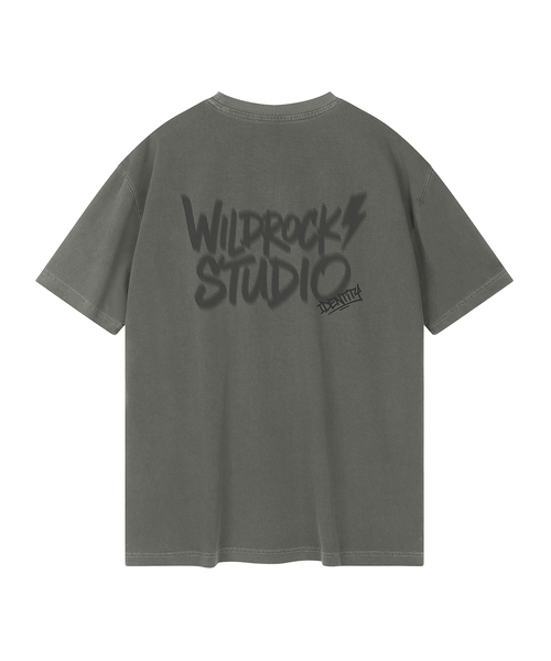 WILDROCK(ワイルドロック)の「ライトニングハーフトーンピグメントオーバーサイズ半袖Tシャツ(Tシャツ/カットソー・メンズ・ライトグレー/ピンク/カーキ/ブルー/ライトパープル/チャコール・SMALL/MEDIUM/LARGE)」の3枚目の写真
