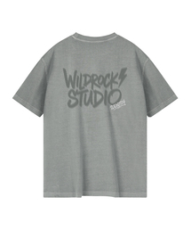 ライトニングハーフトーンピグメントオーバーサイズ半袖Tシャツ