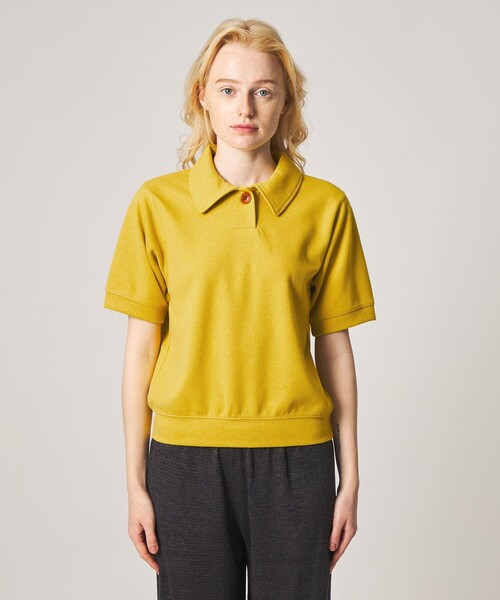 Steven Alan（スティーブンアラン）の「＜Steven Alan＞ブークレ ダンボール ワンボタン ハーフスリーブ プルオーバー ライト（Tシャツ/カットソー・レディース・オフホワイト/イエロー/ブラック・FREE）」の6枚目の写真