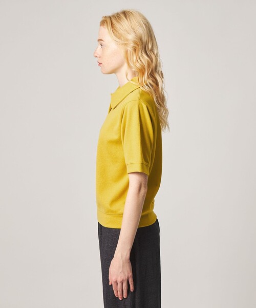 Steven Alan（スティーブンアラン）の「＜Steven Alan＞ブークレ ダンボール ワンボタン ハーフスリーブ プルオーバー ライト（Tシャツ/カットソー・レディース・オフホワイト/イエロー/ブラック・FREE）」の7枚目の写真