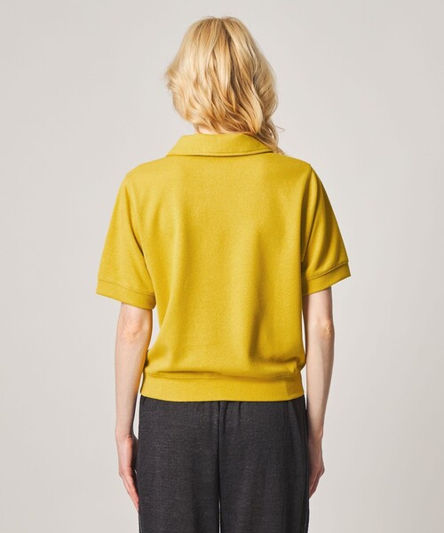Steven Alan（スティーブンアラン）の「＜Steven Alan＞ブークレ ダンボール ワンボタン ハーフスリーブ プルオーバー ライト（Tシャツ/カットソー・レディース・オフホワイト/イエロー/ブラック・FREE）」の8枚目の写真