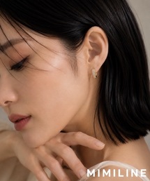 ラインストーンエレガンスループイヤリング