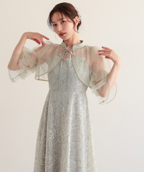 haremode（ハレモード）の「ナロータイシアーボレロドレス（ドレス・レディース・ライトグリーン/ブラック/パープル・S/M）」の2枚目の写真