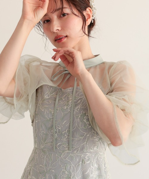 haremode（ハレモード）の「ナロータイシアーボレロドレス（ドレス・レディース・ライトグリーン/ブラック/パープル・S/M）」の16枚目の写真
