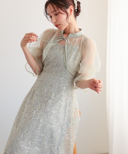 haremode（ハレモード）の「ナロータイシアーボレロドレス（ドレス・レディース・ライトグリーン/ブラック/パープル・S/M）」の17枚目の写真
