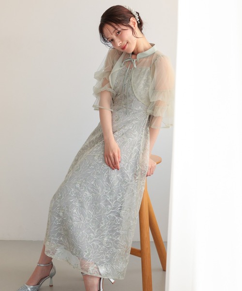 haremode（ハレモード）の「ナロータイシアーボレロドレス（ドレス・レディース・ライトグリーン/ブラック/パープル・S/M）」の22枚目の写真