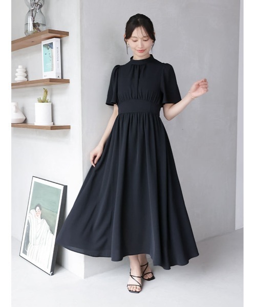 fifth(フィフス)の「【kanaセレクト】ウエスト切替タックフレアワンピース(ワンピース・レディース・ブラック/パープル・XS/M)」の8枚目の写真