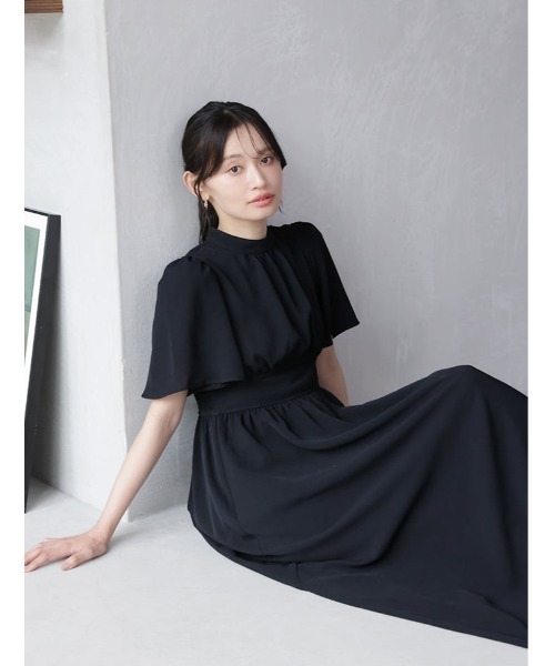 fifth(フィフス)の「【kanaセレクト】ウエスト切替タックフレアワンピース(ワンピース・レディース・ブラック/パープル・XS/M)」の6枚目の写真