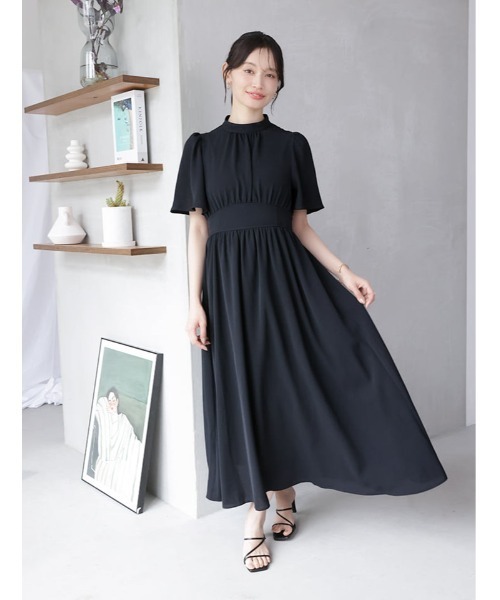 fifth(フィフス)の「【kanaセレクト】ウエスト切替タックフレアワンピース(ワンピース・レディース・ブラック/パープル・XS/M)」の5枚目の写真
