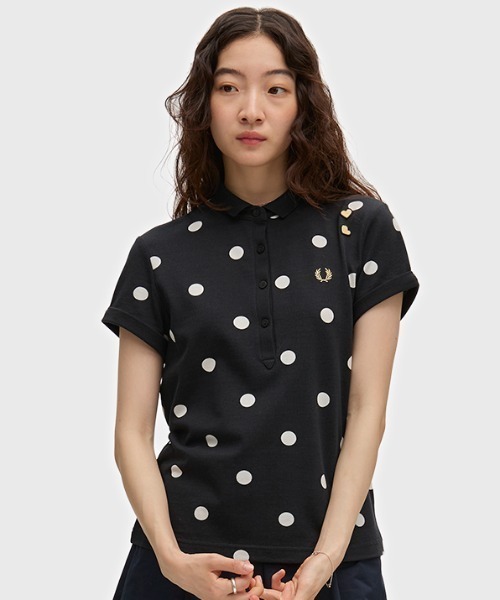 Amy Winehouse Polka Dot Polo Shirt / поло Amy Winehouse в горох