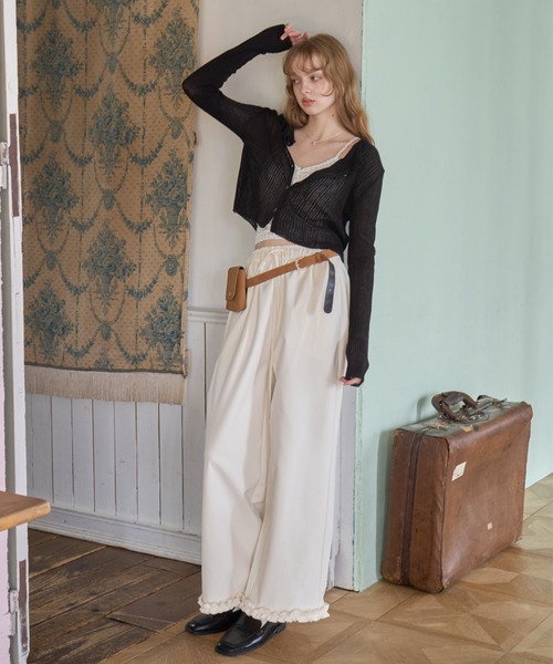 Birthday room（バースデイルーム）の「クロップドカーディガン/Cropped cardigan（カーディガン/ボレロ・レディース・ピンク/レッド/ブラック/ミント・FREE）」の17枚目の写真