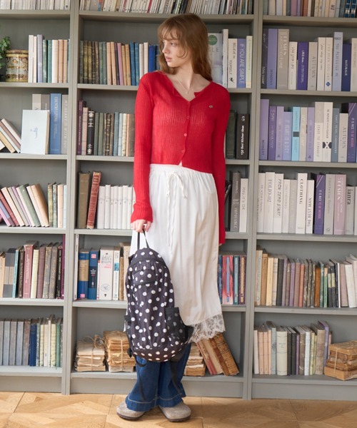 Birthday room（バースデイルーム）の「クロップドカーディガン/Cropped cardigan（カーディガン/ボレロ・レディース・ピンク/レッド/ブラック/ミント・FREE）」の11枚目の写真