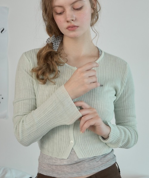 Birthday room（バースデイルーム）の「クロップドカーディガン/Cropped cardigan（カーディガン/ボレロ・レディース・ピンク/レッド/ブラック/ミント・FREE）」の21枚目の写真