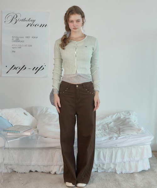 Birthday room（バースデイルーム）の「クロップドカーディガン/Cropped cardigan（カーディガン/ボレロ・レディース・ピンク/レッド/ブラック/ミント・FREE）」の22枚目の写真