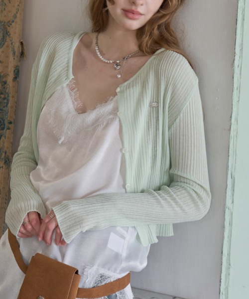 Birthday room（バースデイルーム）の「クロップドカーディガン/Cropped cardigan（カーディガン/ボレロ・レディース・ピンク/レッド/ブラック/ミント・FREE）」の19枚目の写真