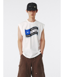 KIJUN MEN（キジュンメンズ）の「Flag Sleeveless Top Off-White（Tシャツ/カットソー）」
