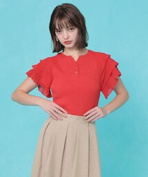 ANAYI（アナイ）の「アイレットレースハーフスリーブ プルオーバー