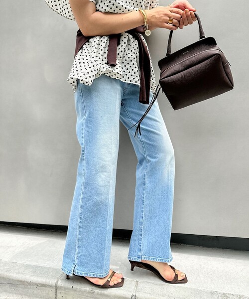 Rie Miller(リエミラー)の「《5サイズ展開》【RM denim】センタープレス裾デザインデニム(デニムパンツ・レディース・インディゴブルー/ブルー系その他7・XXS/XS/S/M/L)」の1枚目の写真