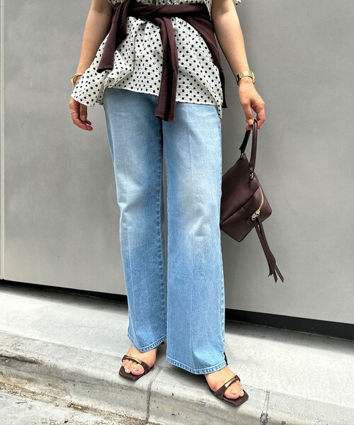 Rie Miller(リエミラー)の「《5サイズ展開》【RM denim】センタープレス裾デザインデニム(デニムパンツ・レディース・インディゴブルー/ブルー系その他7・XXS/XS/S/M/L)」の5枚目の写真