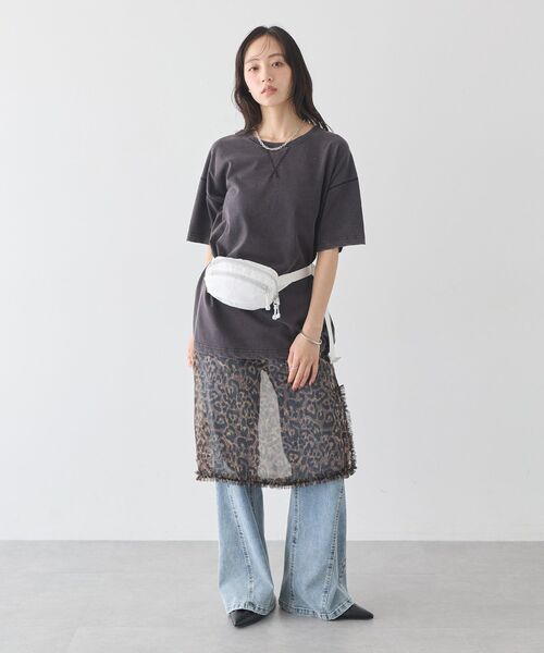 earth music&ecology（アースミュージックアンドエコロジー）の「【WEB限定】レイヤードスカート(Short)（スカート・レディース・カモフラージュ/レオパード/チェック・S）」の12枚目の写真