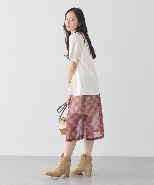 earth music&ecology（アースミュージックアンドエコロジー）の「【WEB限定】レイヤードスカート(Short)（スカート・レディース・カモフラージュ/レオパード/チェック・S）」の18枚目の写真
