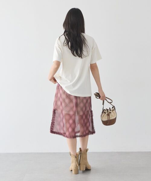 earth music&ecology（アースミュージックアンドエコロジー）の「【WEB限定】レイヤードスカート(Short)（スカート・レディース・カモフラージュ/レオパード/チェック・S）」の19枚目の写真
