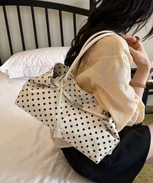 【 ammy. / エイミードット 】 ドット ベルト デザイン ワイド ショルダー バッグ