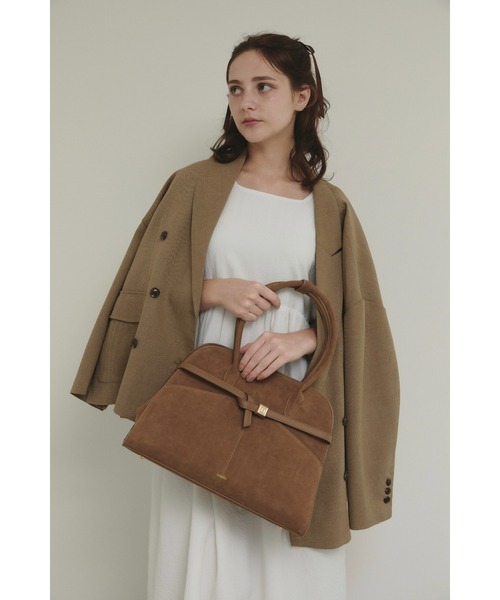 nunela(ヌネラ)の「Suede Belt Boston【No.15】(ボストンバッグ・レディース・キャメル/ブラウン・FREE)」の9枚目の写真