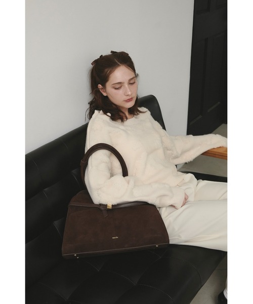 nunela(ヌネラ)の「Suede Belt Boston【No.15】(ボストンバッグ・レディース・キャメル/ブラウン・FREE)」の13枚目の写真