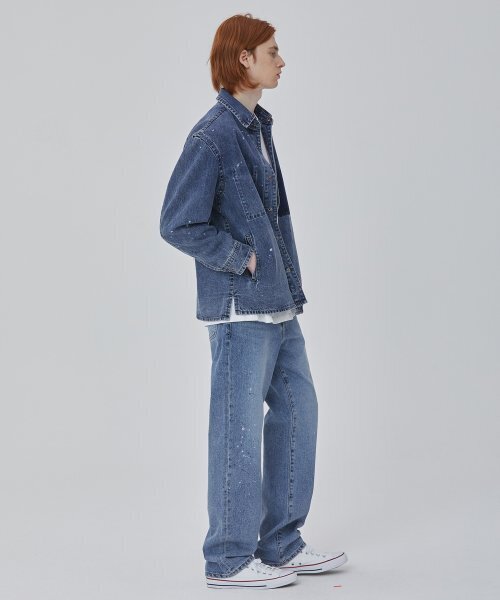RYUL+WAI(リュルアンドワイ)の「デニムペインティングシャケットインディゴ(シャツ/ブラウス・メンズ・その他・LARGE)」の3枚目の写真