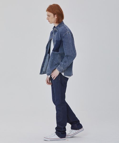RYUL+WAI(リュルアンドワイ)の「デニムペインティングシャケットインディゴ(シャツ/ブラウス・メンズ・その他・LARGE)」の2枚目の写真