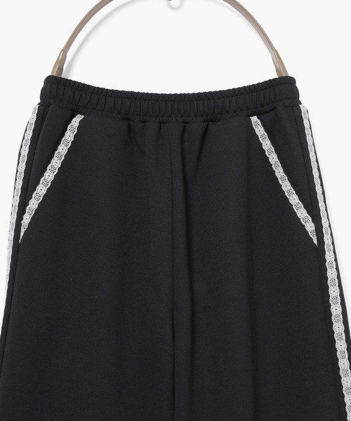 Honeys（ハニーズ）の「レース付スウェットパンツ（スウェットパンツ・レディース・ピンク/杢グレー/ブラック・SS/S/M/LL/L/3L）」の15枚目の写真