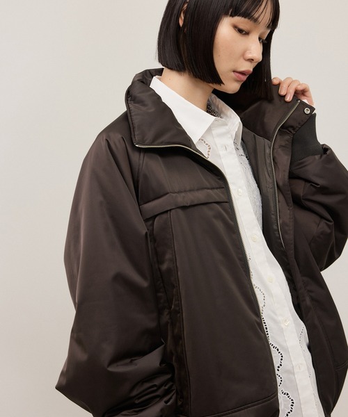 ADAM ET ROPE'(アダムエロペ)の「【WEB限定】・【定番】スタンドカラーフライトジャケット(その他アウター・レディース・キャメル/ブラウン/ブラック・FREE)」の19枚目の写真
