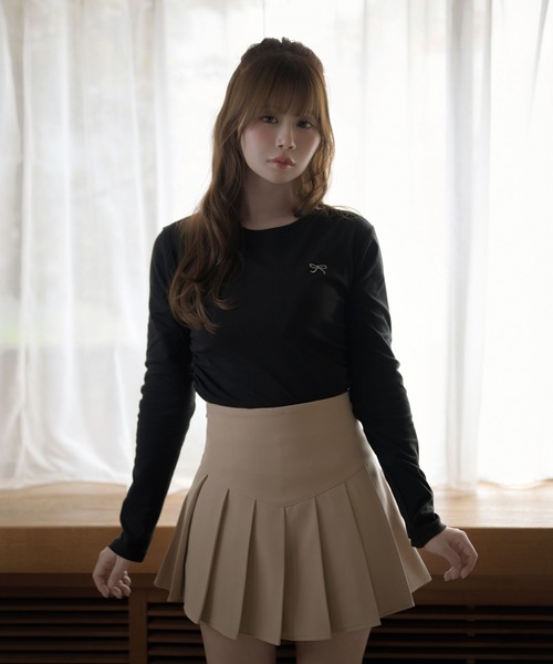M DOLLY（エムドリー）の「Ribbon coco tops / リボンココトップス（Tシャツ/カットソー・レディース・ホワイト/グレー/ブラック・FREE）」の8枚目の写真