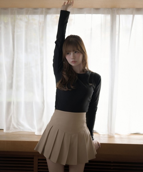 M DOLLY（エムドリー）の「Ribbon coco tops / リボンココトップス（Tシャツ/カットソー・レディース・ホワイト/グレー/ブラック・FREE）」の11枚目の写真