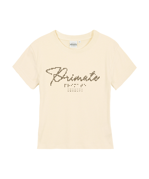 PRIMATE(プライメイト)の「GRAIN レディース スリムフィット 半袖Tシャツ 5 COLORS(Tシャツ/カットソー・レディース・ブラック/チャコール/ホワイト/クリーム/カーキ・MEDIUM/LARGE/SMALL)」の4枚目の写真