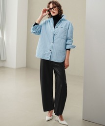 【2026AW】【M~Lサイズ展開】オーバーサイズ中綿シャツジャケット 洗える《着用動画あり》