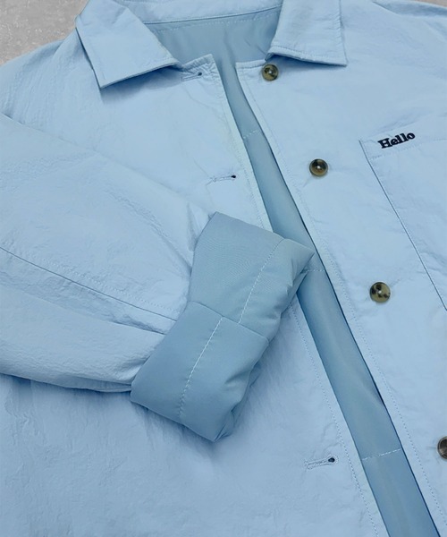 ELFRANK(エルフランク)の「【2026AW】【M~Lサイズ展開】オーバーサイズ中綿シャツジャケット 洗える《着用動画あり》(シャツ/ブラウス・レディース・ネイビー/ブルー・M/L)」の13枚目の写真