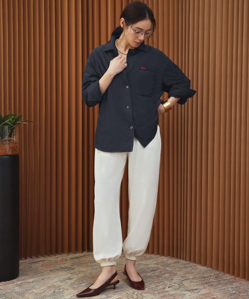 ELFRANK(エルフランク)の「【2026AW】【M~Lサイズ展開】オーバーサイズ中綿シャツジャケット 洗える《着用動画あり》(シャツ/ブラウス・レディース・ネイビー/ブルー・M/L)」の21枚目の写真